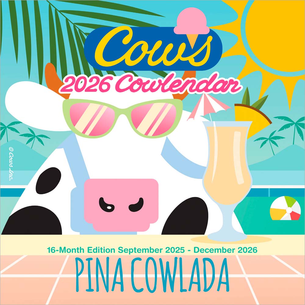 Cows Creamery OFFICIAL | 2026 7 x 14 Inch (Hanging) Monthly Mini Wall Calendar