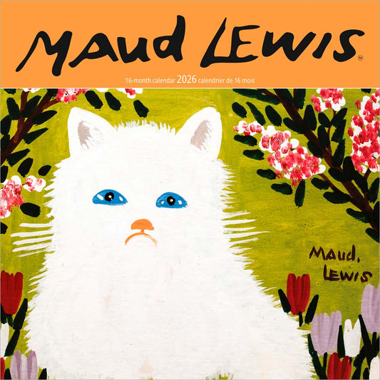 Maud Lewis AGNS OFFICIAL | 2026 8.5 x 8.5 Inch Monthly Medium Wall Calendar | Envelope | English/French Bilingual