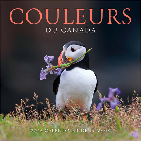 Couleurs du Canada | 2026 12 x 24 Inch (Hanging) Monthly Square Wall Calendar | French Language