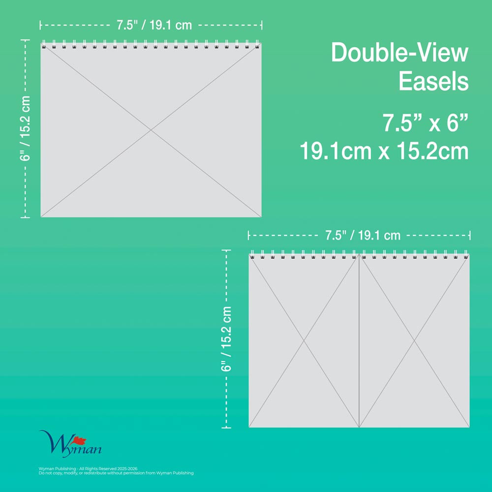 Quebec | 2026 7.5 x 6 Inch Monthly Double-View Easel Desk Calendar | French Language