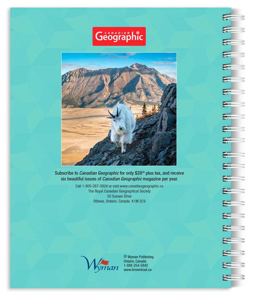 Canadian Geographic Wilderness Canada OFFICIAL | 2026 6 x 7.75 Inch Spiral-Bound Wire-O Weekly Engagement Planner Calendar | New Full-Color Image Every Week