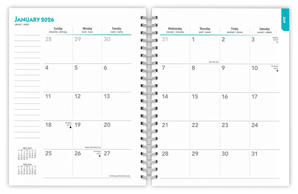 Canadian Geographic Wilderness Canada OFFICIAL | 2026 6 x 7.75 Inch Spiral-Bound Wire-O Weekly Engagement Planner Calendar | New Full-Color Image Every Week