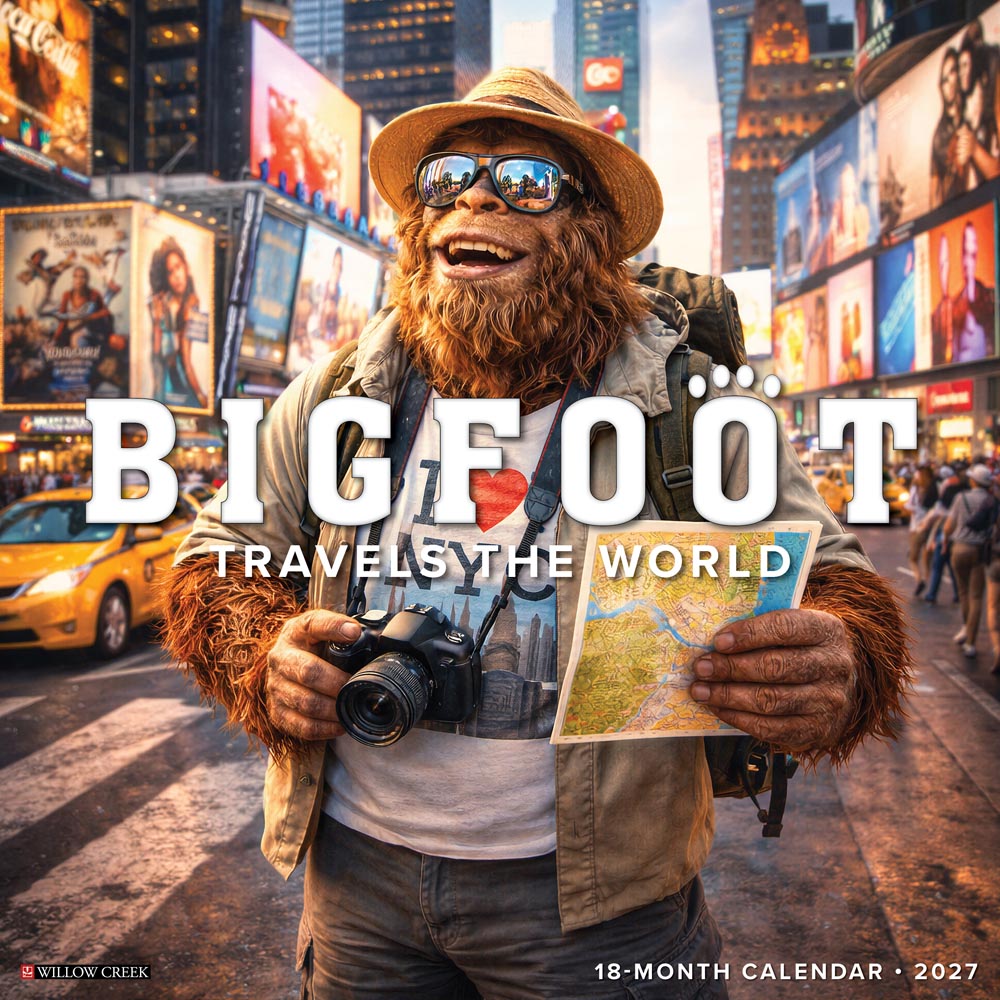 Bigfoot Travels the World 2027 Wall Calendar