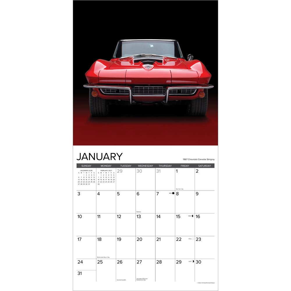 Classic Cars 2027 Wall Calendar