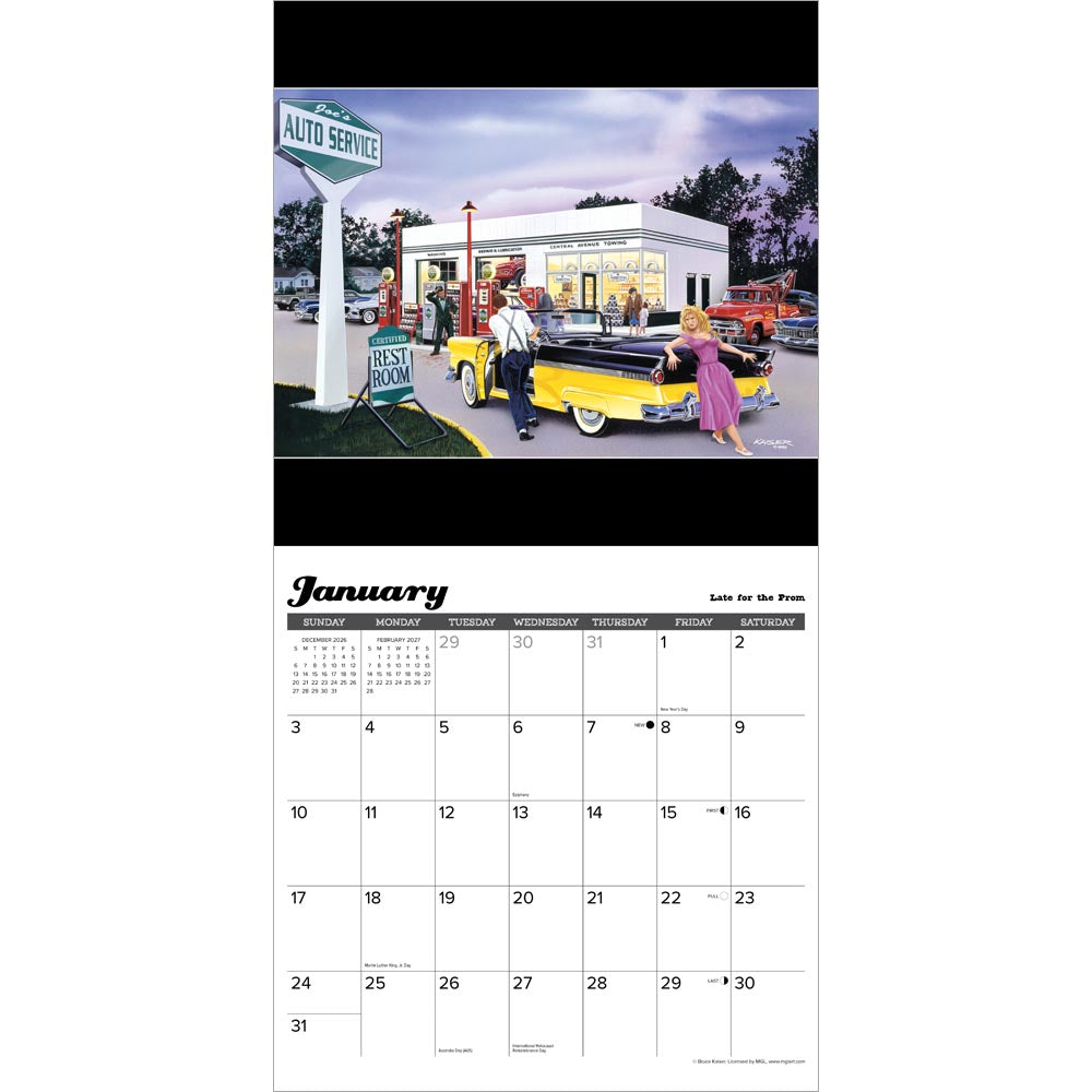 Classic Cruisin' & Chrome 2027 Wall Calendar