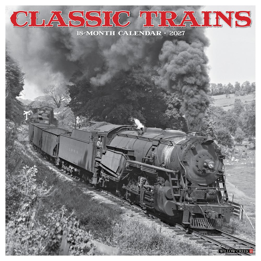 Classic Trains 2027 Wall Calendar