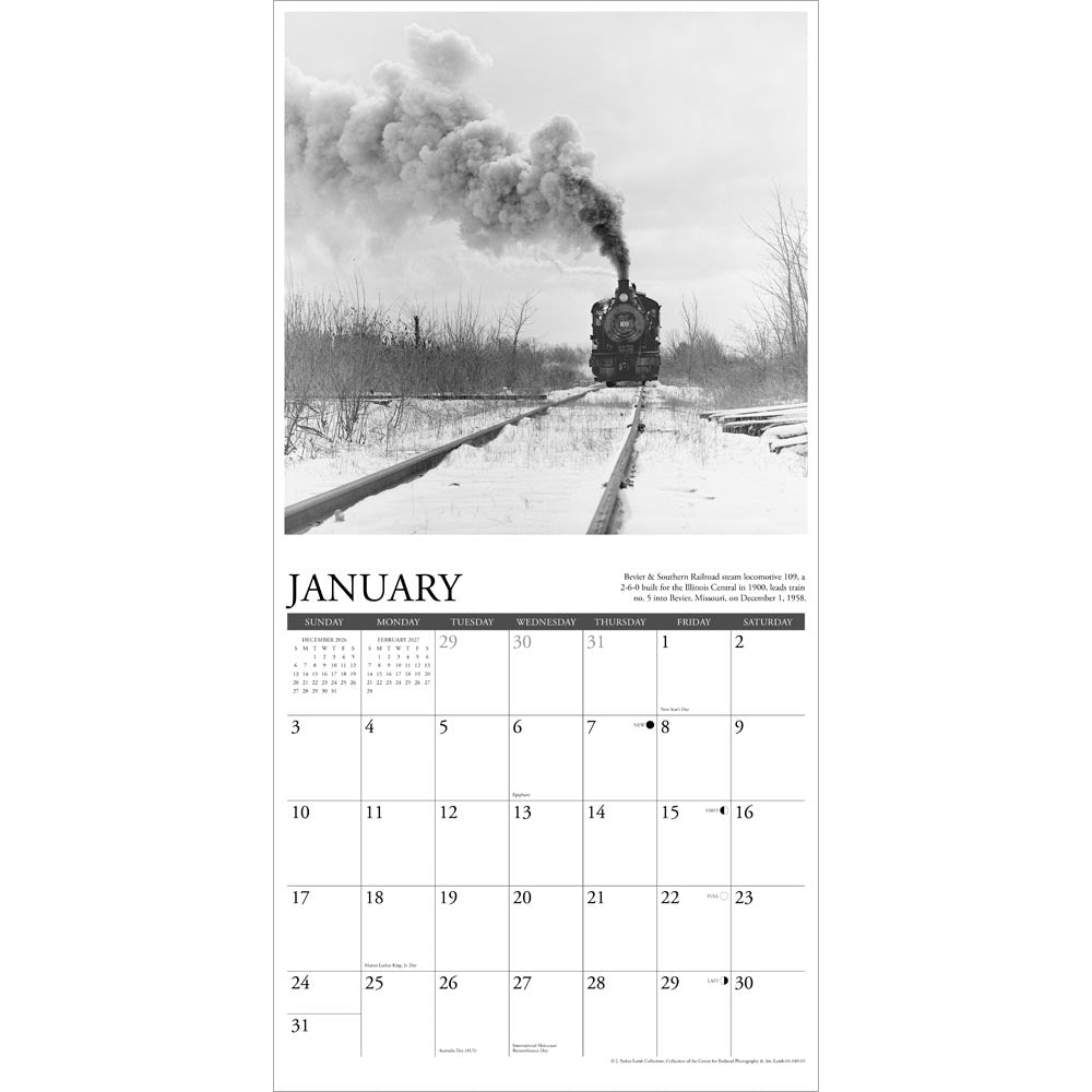 Classic Trains 2027 Wall Calendar