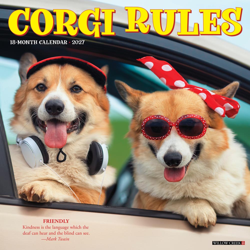 Corgi Rules 2027 Wall Calendar