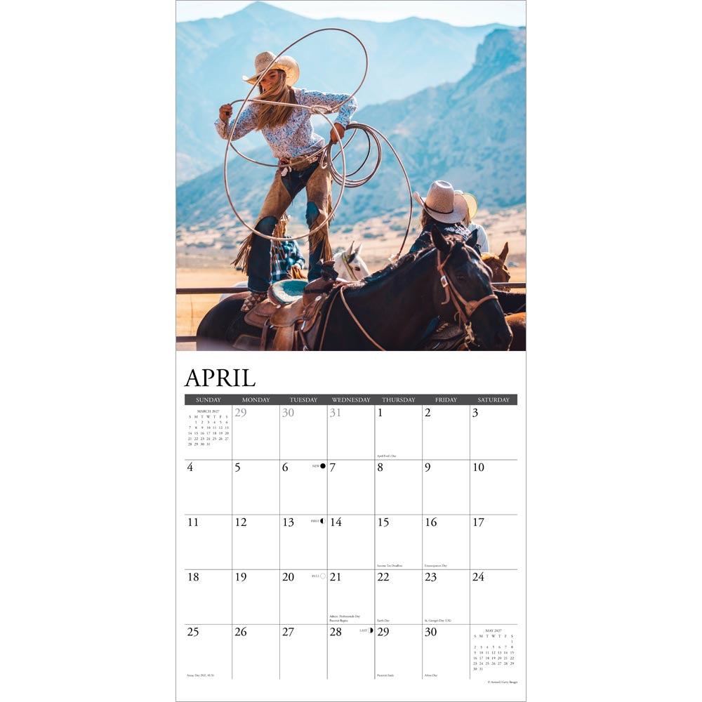 Cowgirls 2027 Wall Calendar