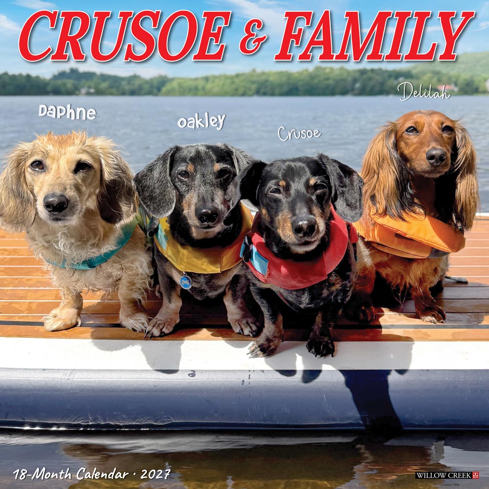Crusoe the Celebrity Dachshund 2027 Wall Calendar