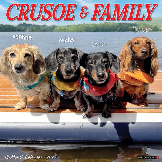 Crusoe the Celebrity Dachshund 2027 Wall Calendar