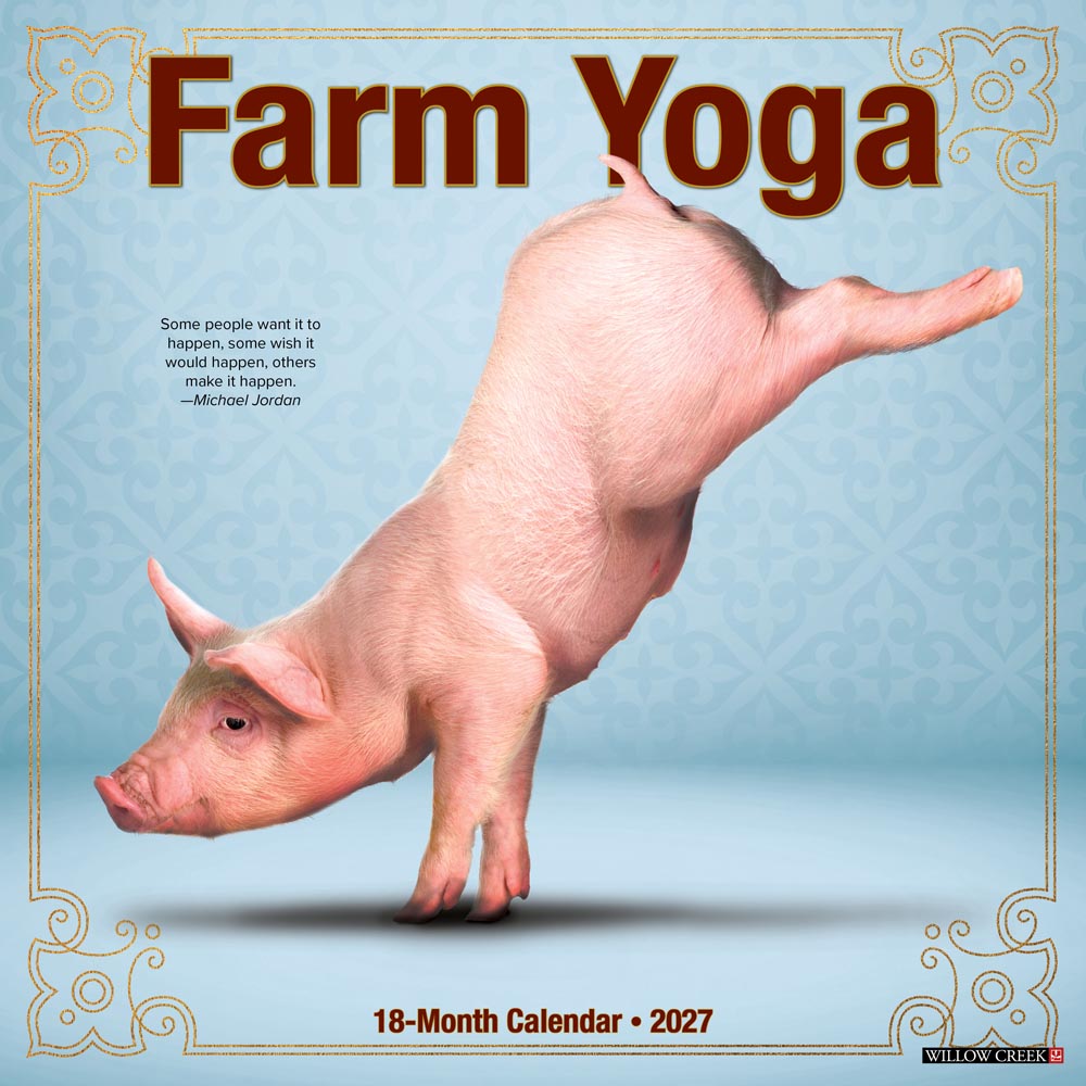 Farm Yoga 2027 Wall Calendar