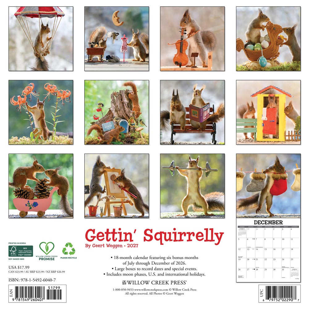 Gettin' Squirrelly 2027 Wall Calendar