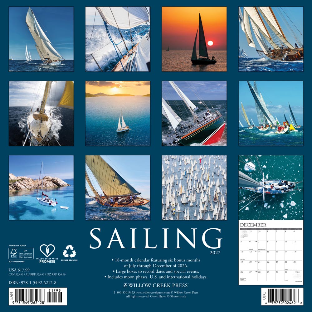 Sailing 2027 Wall Calendar