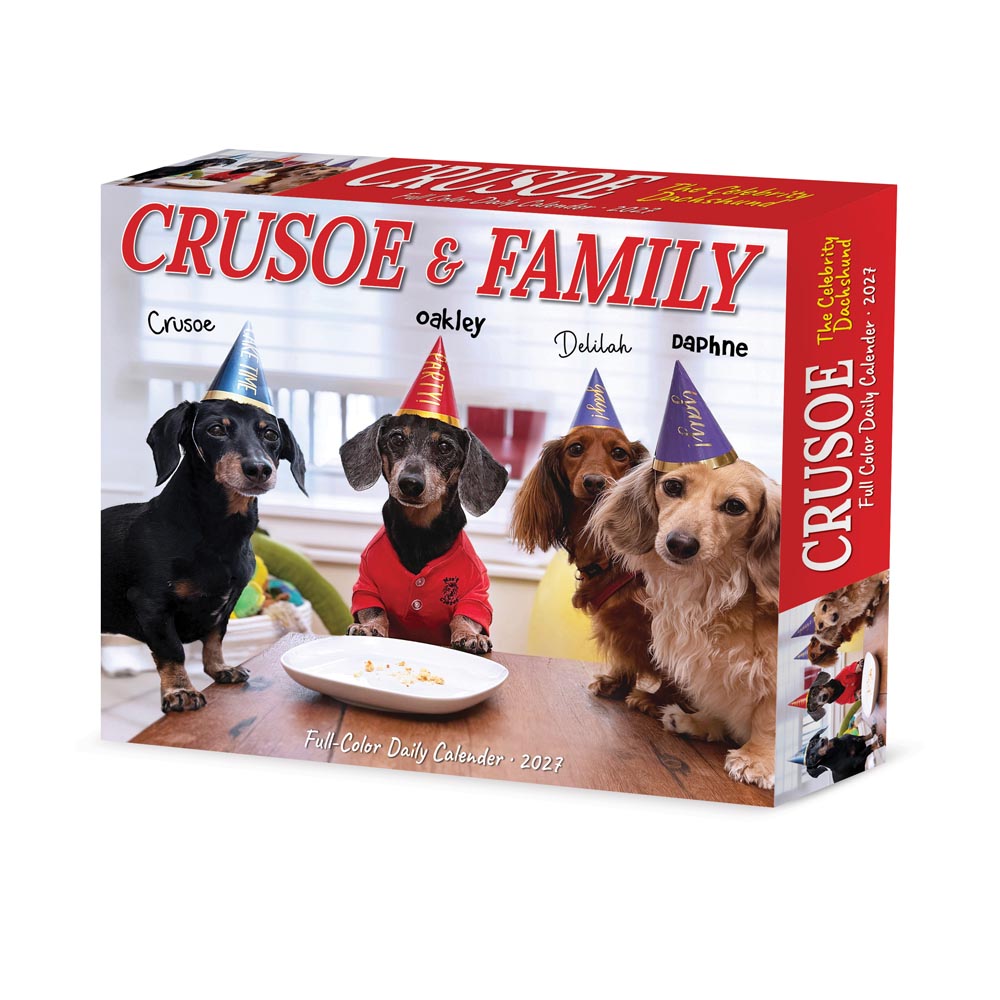 Crusoe the Celebrity Dachshund 2027 Box Calendar
