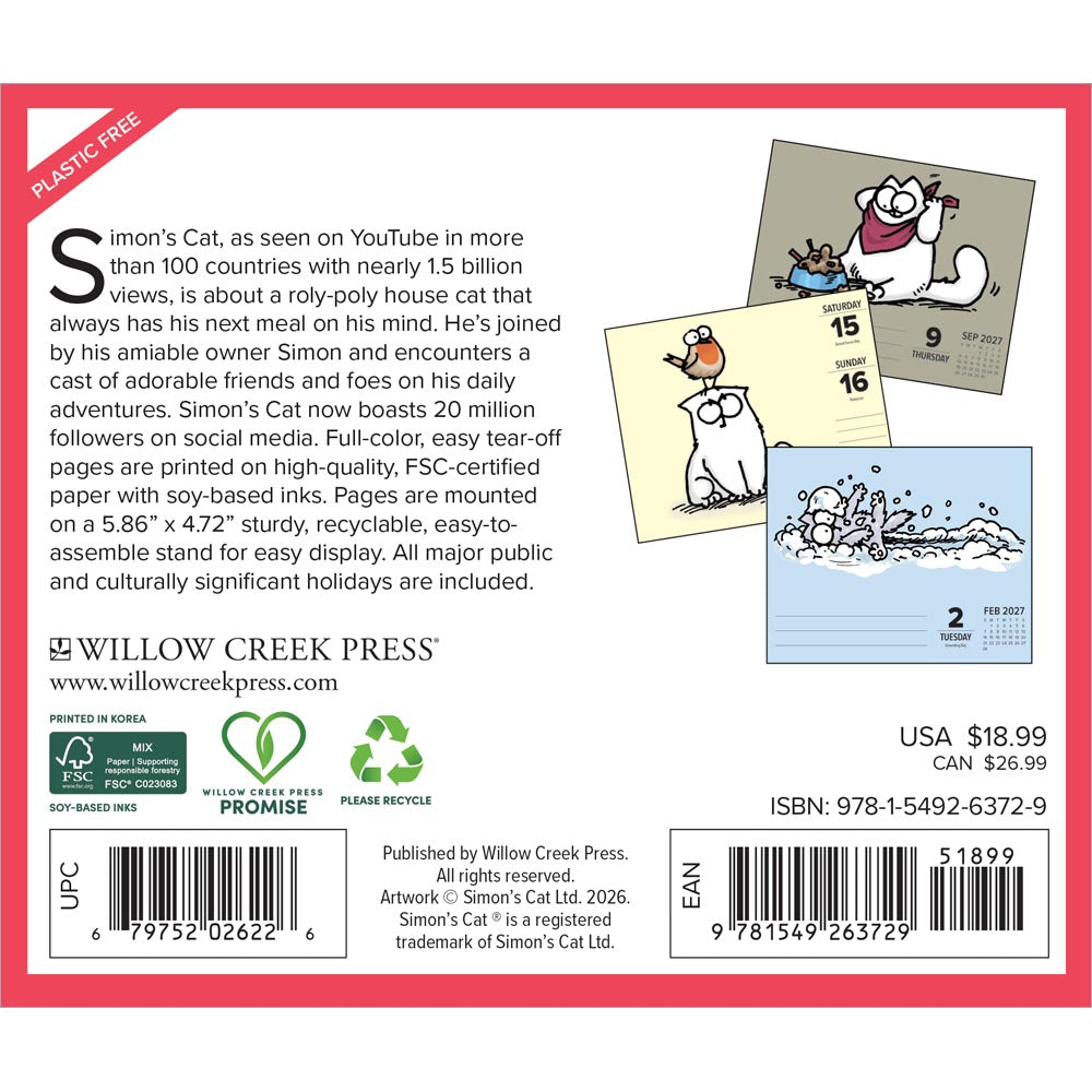 Simon's Cat 2027 Box Calendar