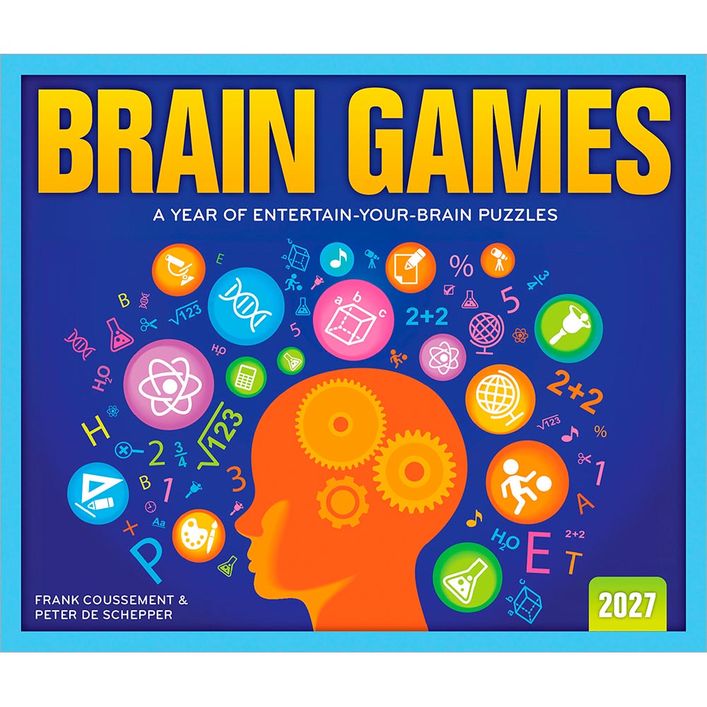 Brain Games | 2027 6 x 5 Inch Daily Desktop Box Calendar | New Page Every Day