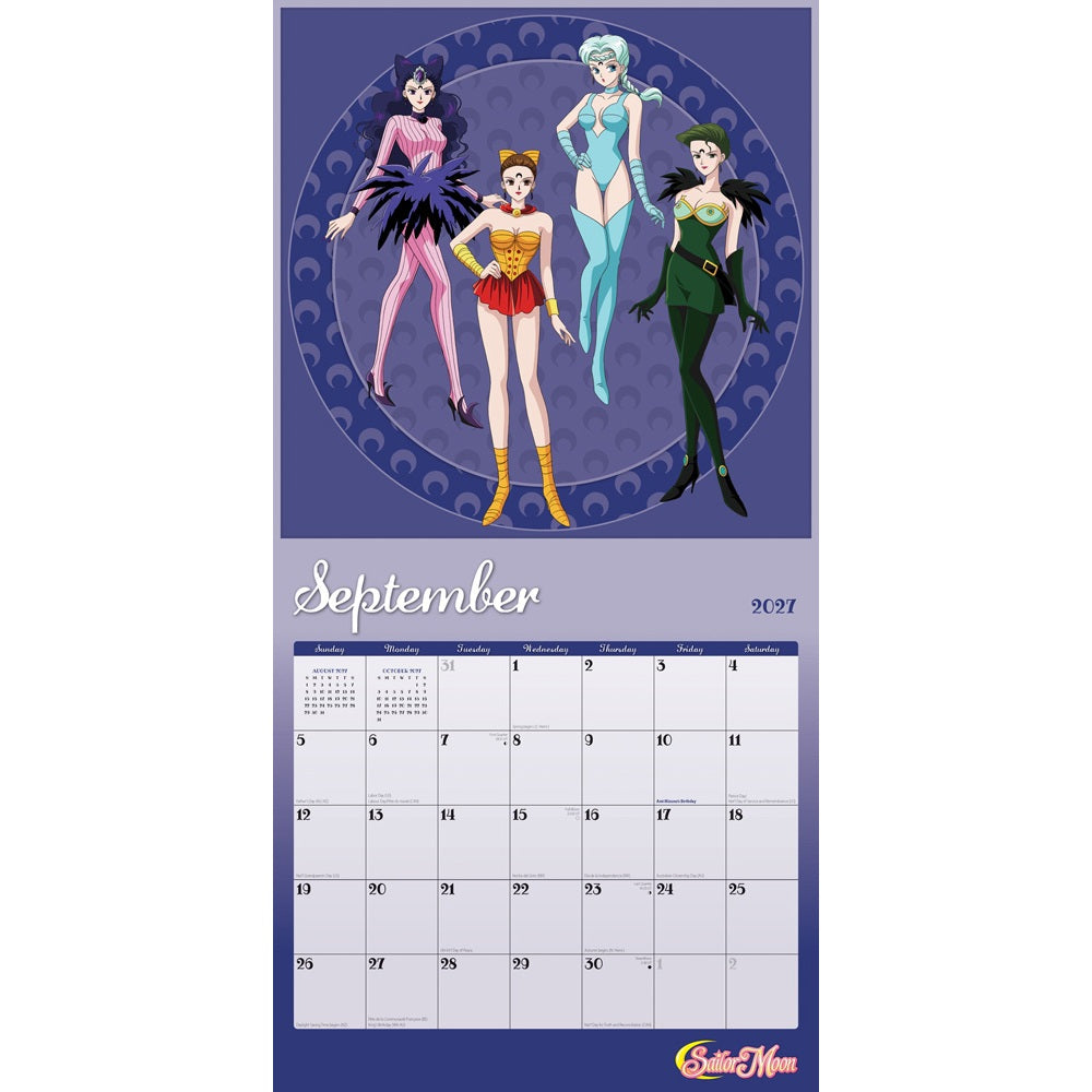 Sailor Moon OFFICIAL | 2027 12 x 24 Inch (Hanging) Monthly Square Wall Calendar