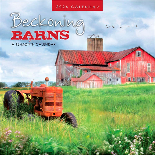 Beckoning Barns | 2026 12 x 24 Inch (Hanging) Monthly Square Wall Calendar | Featuring the Artwork of Lori Deiter
