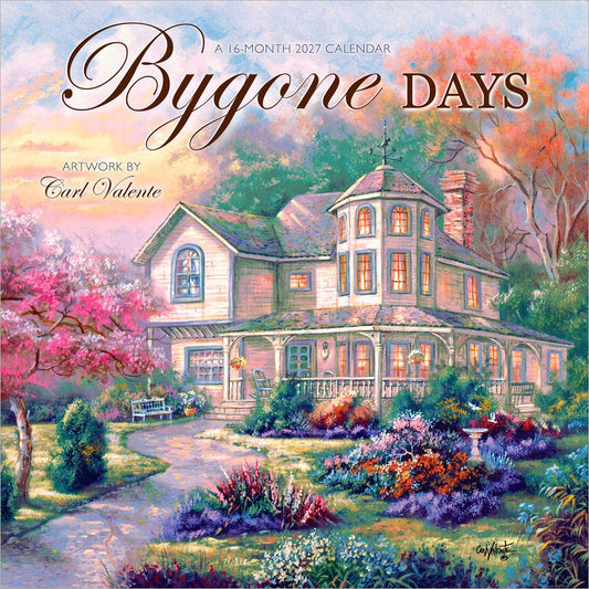 Bygone Days | 2027 12 x 24 Inch (Hanging) Monthly Square Wall Calendar | Featuring the Artwork of Carl Valente