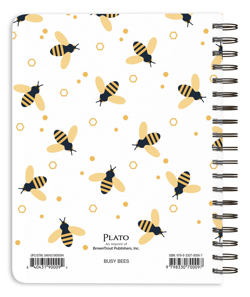Busy Bees | 2026 6 x 7.75 Inch 18 Months Weekly Desk Planner | Foil Stamped Cover | July 2025 - December 2026