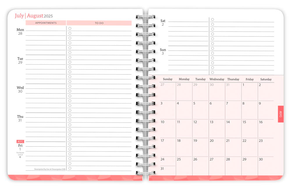 House of Turnowsky | 2026 6 x 7.75 Inch 18 Months Weekly Desk Planner | Foil Stamped Cover | July 2025 - December 2026