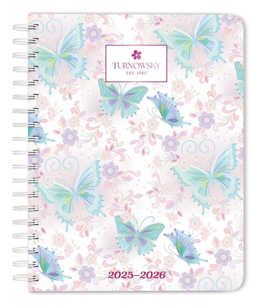 House of Turnowsky | 2026 6 x 7.75 Inch 18 Months Weekly Desk Planner | Foil Stamped Cover | July 2025 - December 2026