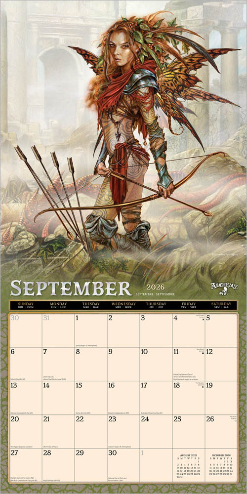 Witches Alchemy OFFICIAL | 2026 12 x 24 Inch (Hanging) Monthly Square Wall Calendar