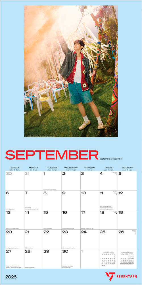 Seventeen OFFICIAL | 2026 12 x 24 Inch (Hanging) Monthly Square Wall Calendar
