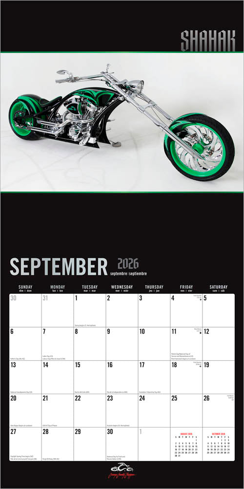 Orange County Choppers OFFICIAL | 2026 12 x 24 Inch (Hanging) Monthly Square Wall Calendar