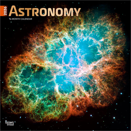 Astronomy | 2026 12 x 24 Inch (Hanging) Monthly Square Wall Calendar | Foil Stamped Cover