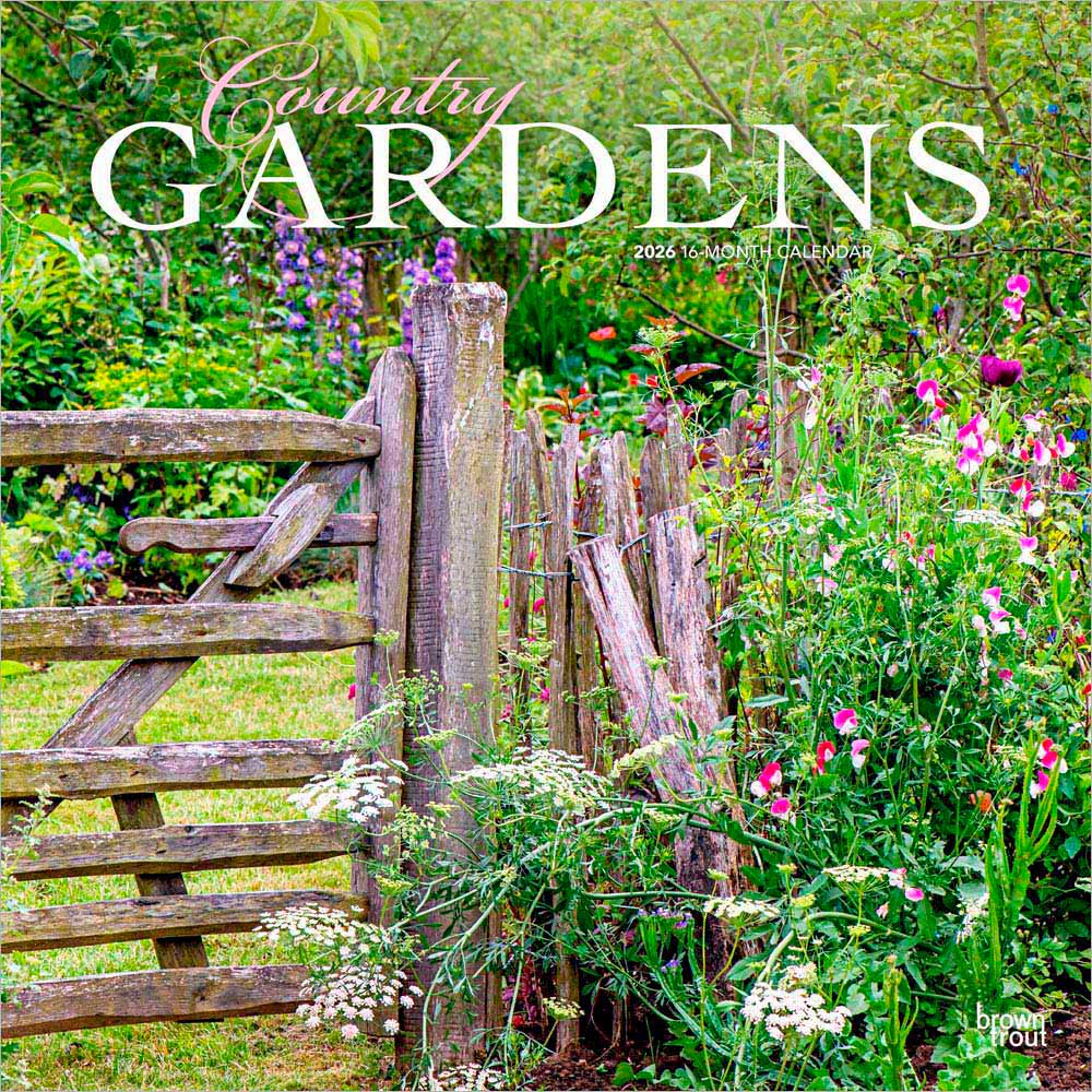 Country Gardens | 2026 12 x 24 Inch (Hanging) Monthly Square Wall Calendar