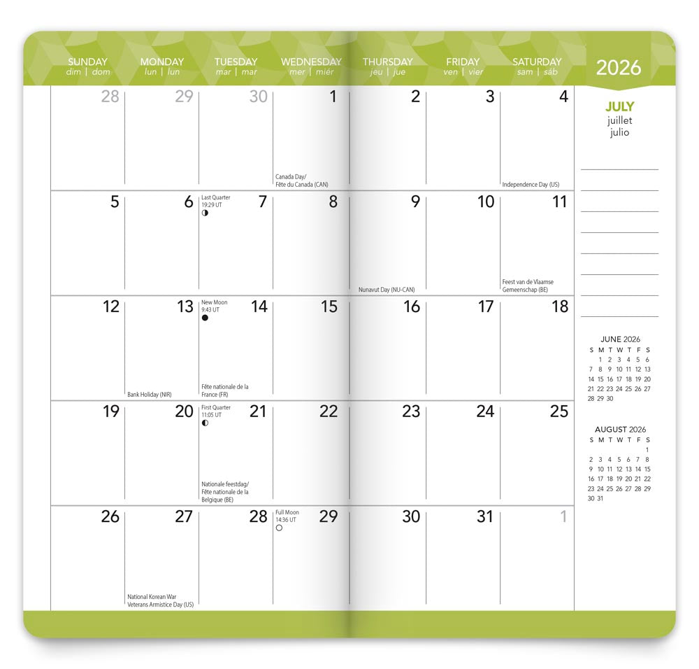 Floral Fireworks | 2026-2027 3.5 x 6.5 Inch Two Year Monthly Pocket Planner Calendar