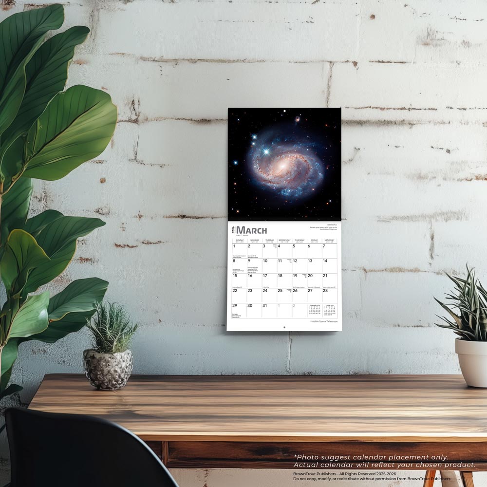 Hubble Space Telescope | 2026 7 x 14 Inch (Hanging) Monthly Mini Wall Calendar