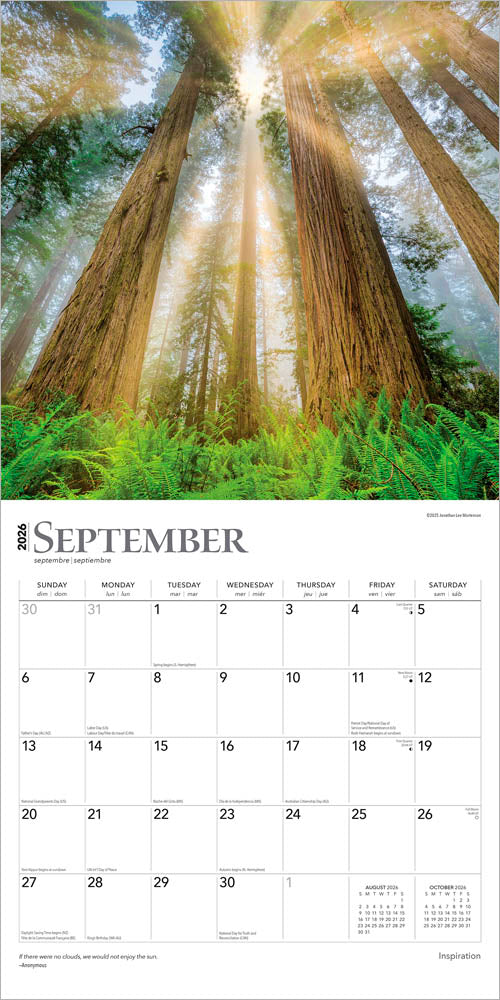 Inspiration | 2026 12 x 24 Inch (Hanging) Monthly Square Wall Calendar | Foil Stamped Cover