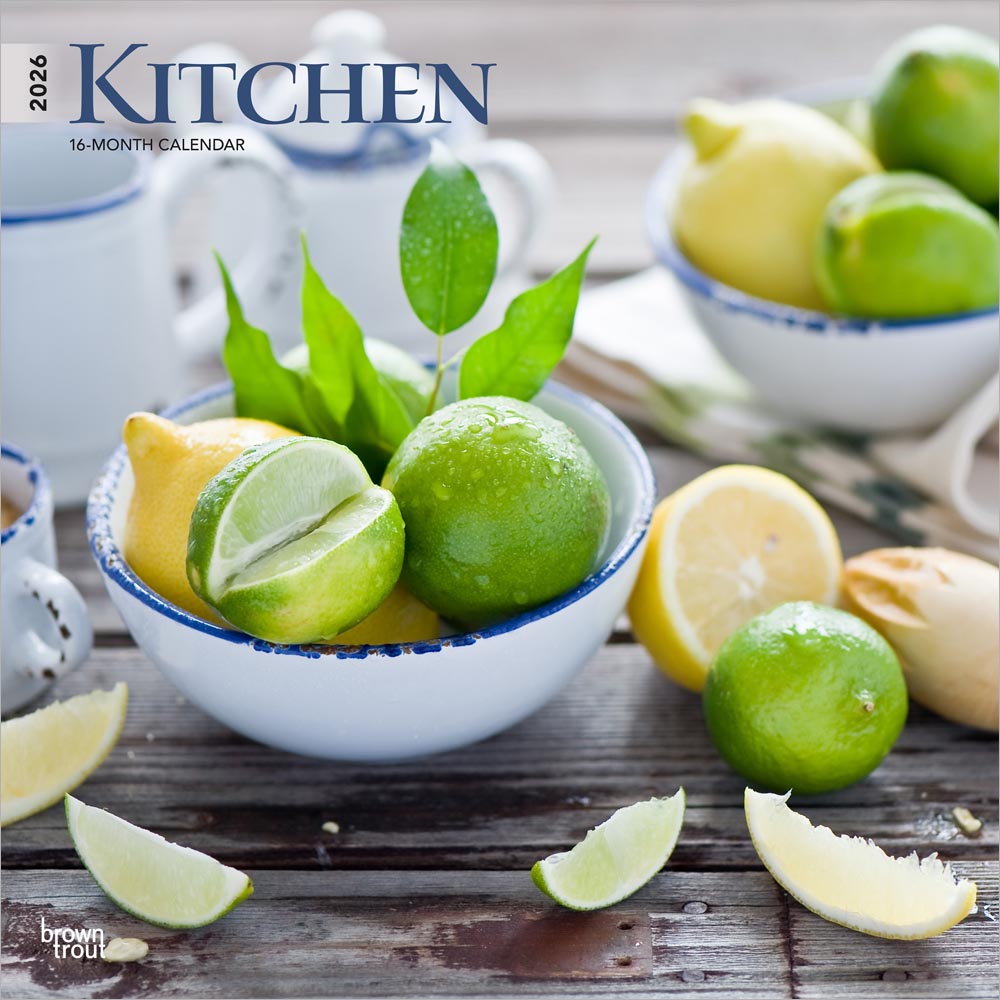 Kitchen | 2026 12 x 24 Inch (Hanging) Monthly Square Wall Calendar