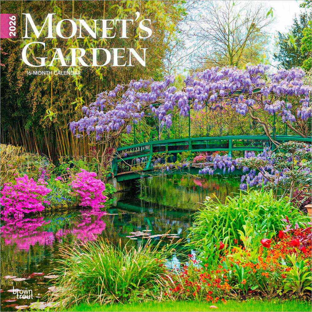 Monet's Garden | 2026 12 x 24 Inch (Hanging) Monthly Square Wall Calendar