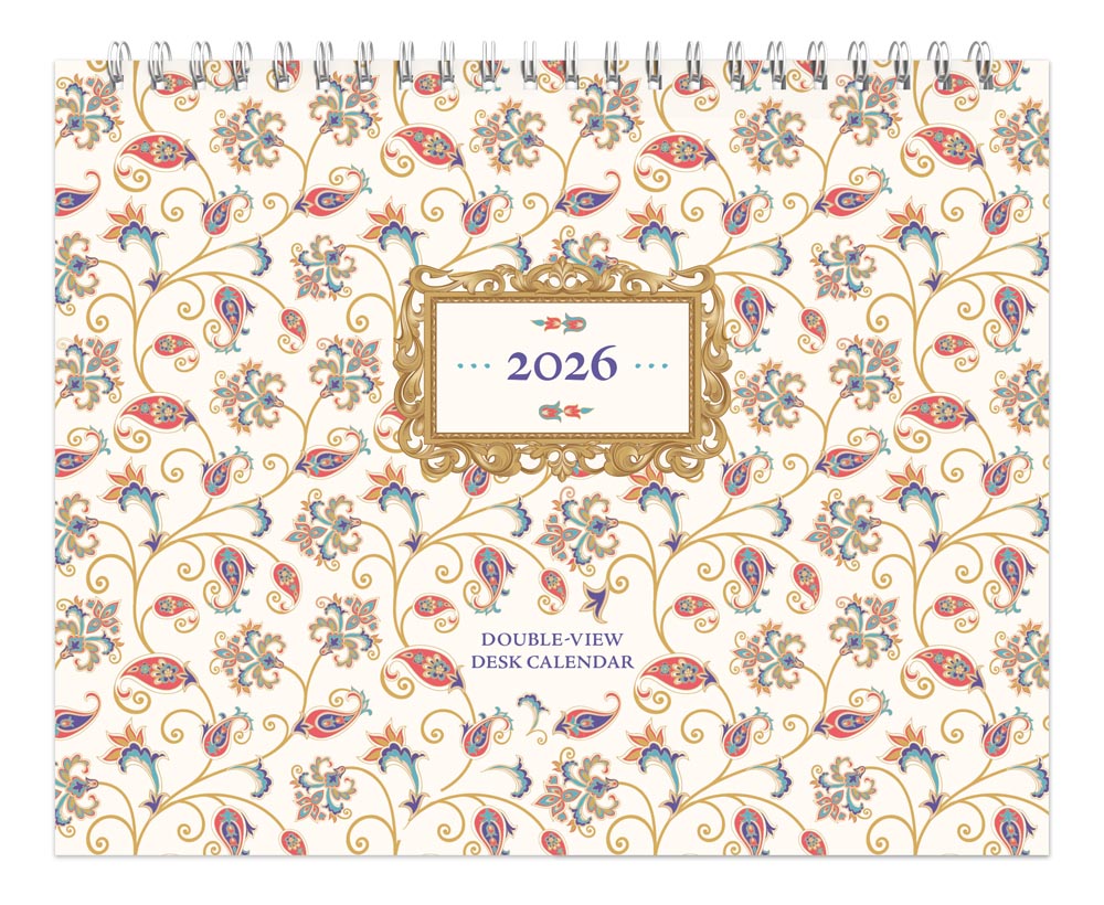 Tuscan Delight | 2026 7.5 x 6 Inch Monthly Double-View Easel Desk Calendar