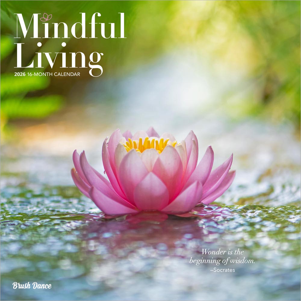 Mindful Living | 2026 12 x 24 Inch (Hanging) Monthly Square Wall Calendar