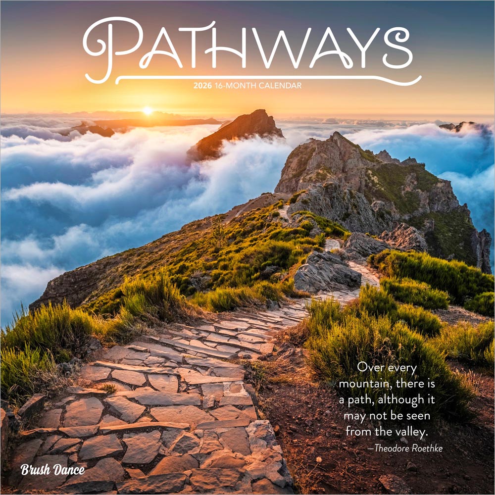 Pathways | 2026 12 x 24 Inch (Hanging) Monthly Square Wall Calendar