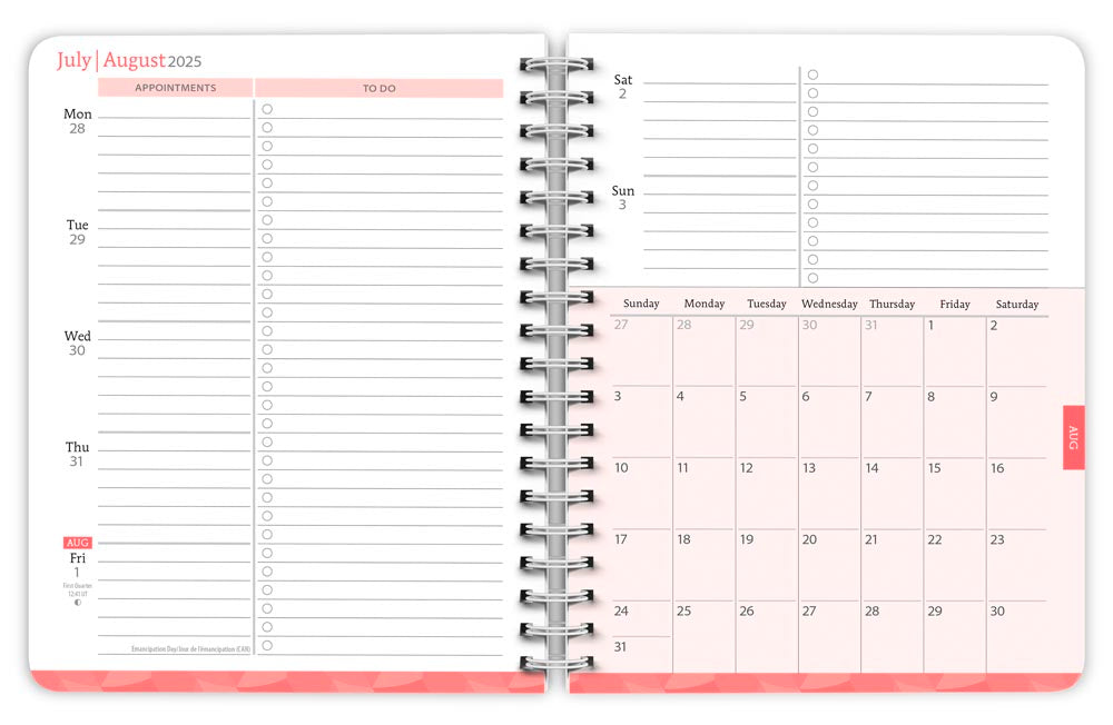 Starburst | 2026 6 x 7.75 Inch 18 Months Weekly Desk Planner | Foil Stamped Cover | July 2025 - December 2026