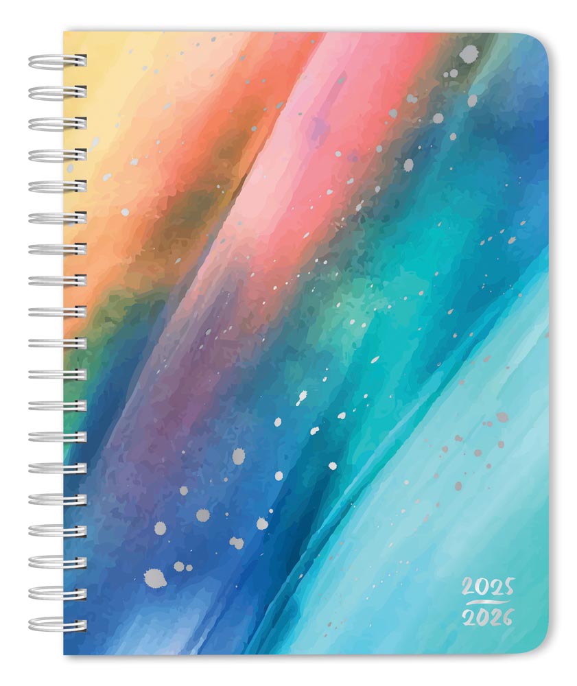Starburst | 2026 6 x 7.75 Inch 18 Months Weekly Desk Planner | Foil Stamped Cover | July 2025 - December 2026