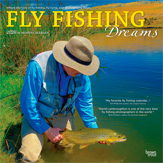 Fly Fishing Dreams OFFICIAL | 2026 12 x 24 Inch (Hanging) Monthly Square Wall Calendar