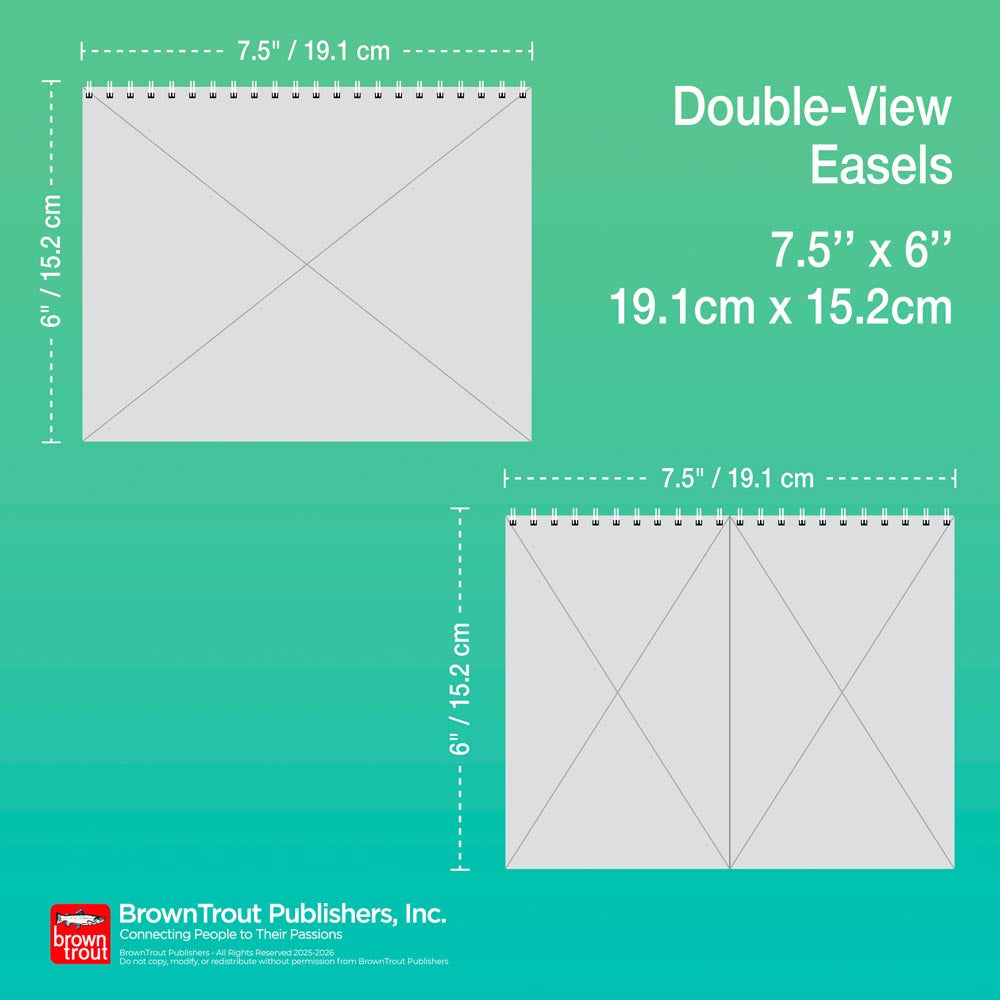 Chatons | 2026 7.5 x 6 Inch Monthly Double-View Easel Desk Calendar | French Language