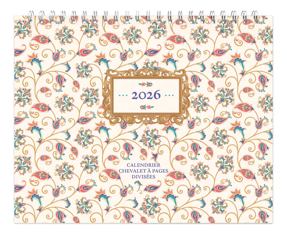 Motifs | 2026 7.5 x 6 Inch Monthly Double-View Easel Desk Calendar | French Language