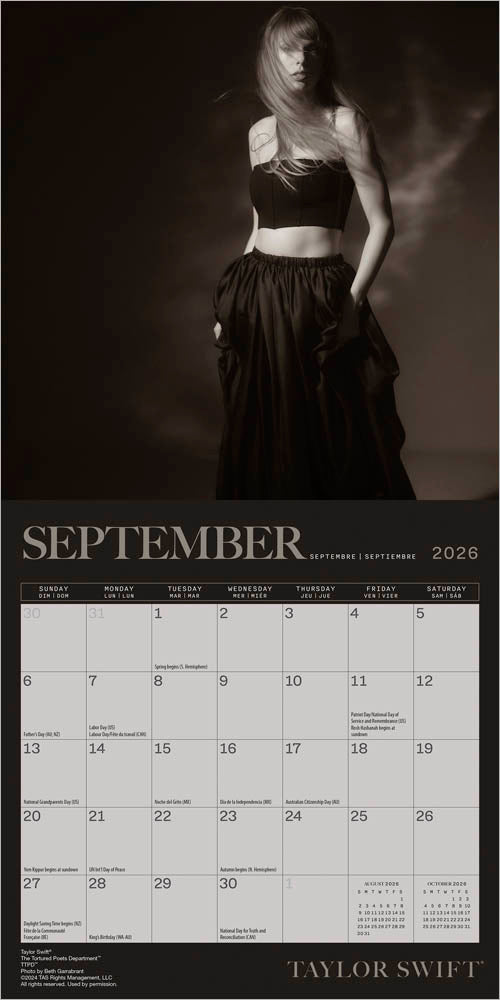Taylor Swift OFFICIAL | 2026 7 x 14 Inch (Hanging) Monthly Mini Wall Calendar