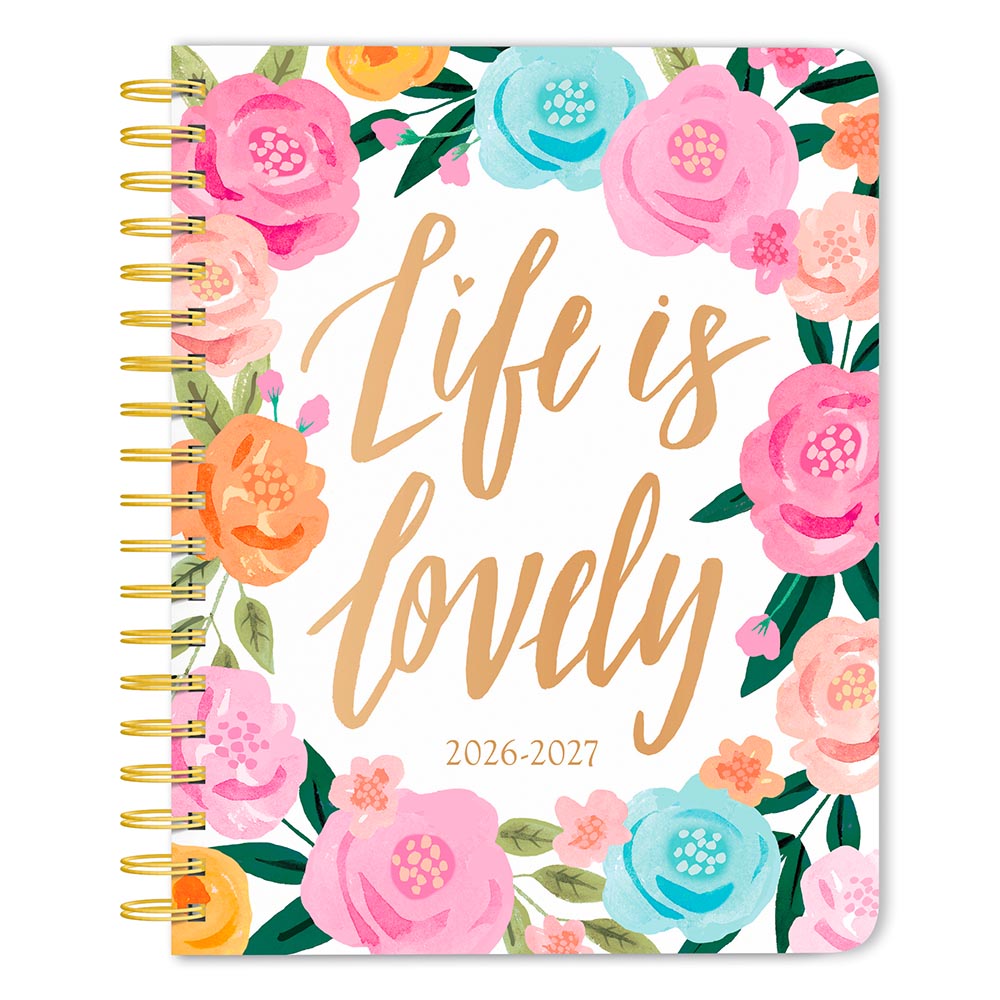 Bonnie Marcus OFFICIAL | 2027 6 x 7.75 Inch 18 Months Weekly Desk Planner | Foil Stamped Cover | July 2026 - December 2027