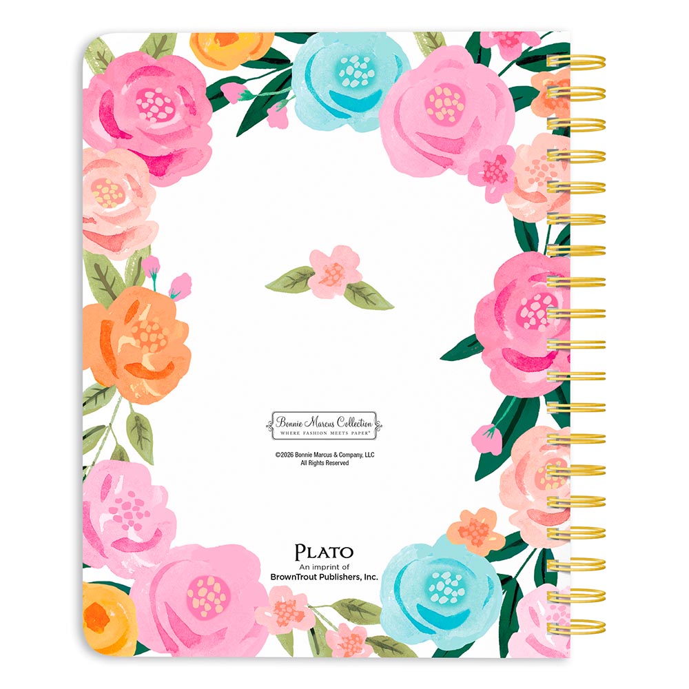 Bonnie Marcus OFFICIAL | 2027 6 x 7.75 Inch 18 Months Weekly Desk Planner | Foil Stamped Cover | July 2026 - December 2027