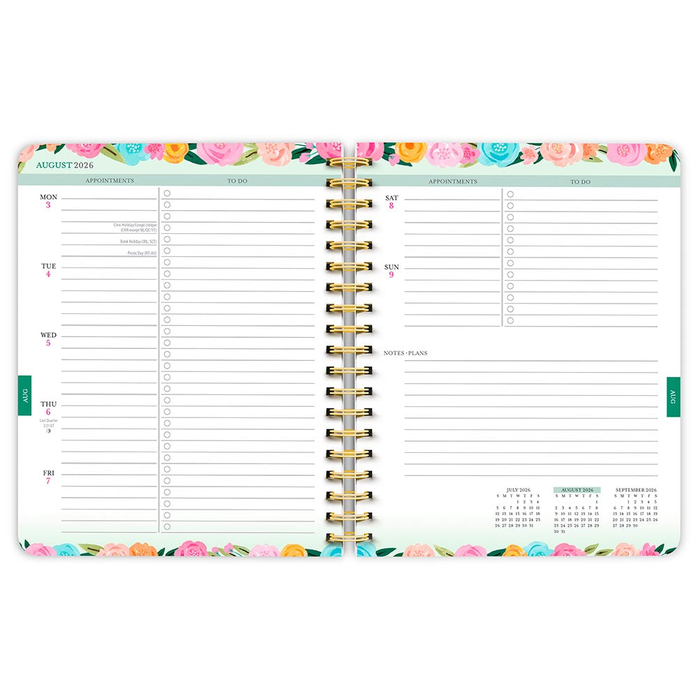 Bonnie Marcus OFFICIAL | 2027 6 x 7.75 Inch 18 Months Weekly Desk Planner | Foil Stamped Cover | July 2026 - December 2027