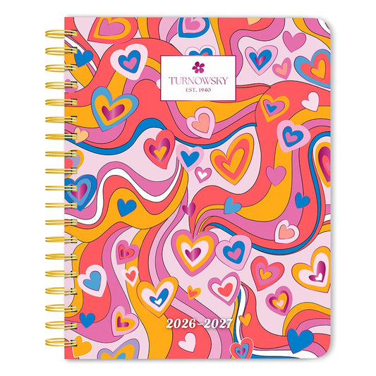 House of Turnowsky OFFICIAL | 2027 6 x 7.75 Inch 18 Months Weekly Desk Planner | Foil Stamped Cover | July 2026 - December 2027